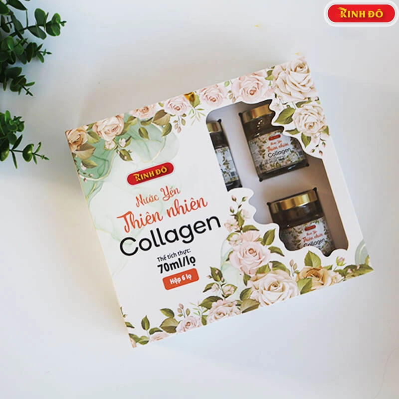 Hộp Nước Yến Collagen Kinh Đô (6 lọ x 70ml), Nguồn Gốc Khánh Hòa